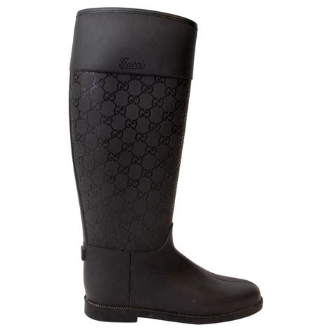 gucci rain boots replica|Gucci monogram thigh high boots.